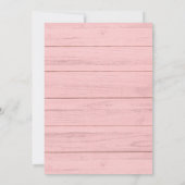 Rustic Sage Green & Roze Floral Wood 1e verjaardag Kaart (Achterkant)