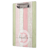 Rustic Sage Green & Roze Floral Wood op maat Klembord (Links)