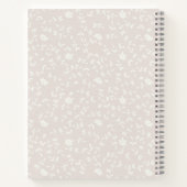 Rustic Sage Green & Roze Floral Wood op maat Notitieboek (Achterkant)