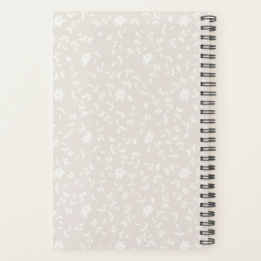 Rustic Sage Green & Roze Floral Wood op maat Planner (Achterkant)