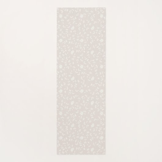 Rustic Sage Green & Roze Floral Wood op maat Yogamat (Achterkant)