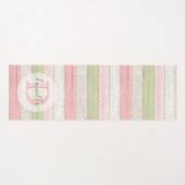 Rustic Sage Green & Roze Floral Wood op maat Yogamat (Voorkant (horizontaal))