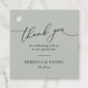Rustic Sage Green Simple Bedankt Bedankjes Labels