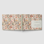 Rustic Sage Green Taupe Floral Boho Custom Wedding Gastenboek (Volledig)