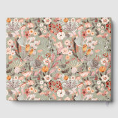 Rustic Sage Green Taupe Floral Boho Custom Wedding Gastenboek (Achterkant)