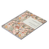 Rustic Sage Green Taupe Floral Boho Custom Wedding Notitieboek (Linkerzijde)