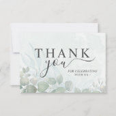 Rustic Sage Green Thank You Eucalyptus Wedding  Bedankkaart (Voorkant)