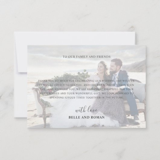 Rustic Sage Green Thank You Eucalyptus Wedding  Bedankkaart (Achterkant)