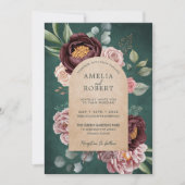 Rustic Sage Green Waterverf Floral Boho Wedding I Kaart (Voorkant)