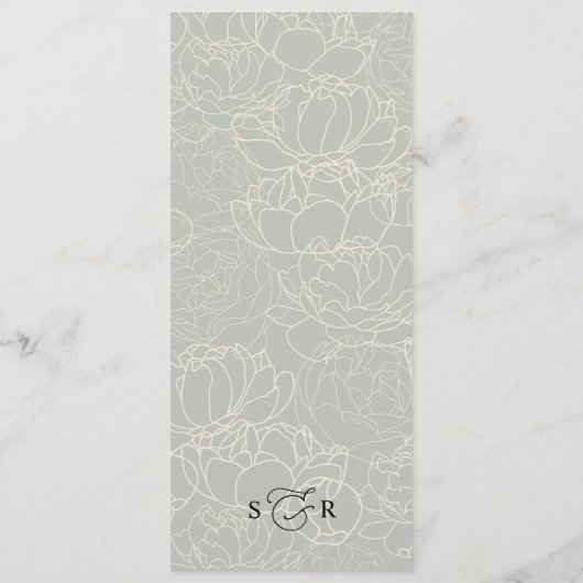 Rustic Sage Green Wedding Dank je Kaart (Achterkant)