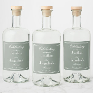 Rustic Sage Green Wedding Names Script Cool Simple Likeurfles Etiket