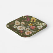 Rustic Sage Green Wildflower Papieren Bordje (Gebogen)