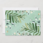 Rustic Sage Greenery Botanical Forest Wedding Kaart (Achterkant)