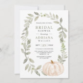 Rustic Sage Greenery White Pumpkin Vrijgezellenfee Kaart (Voorkant)