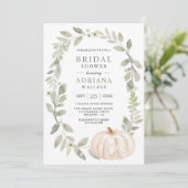 Rustic Sage Greenery White Pumpkin Vrijgezellenfee Kaart (Staand voorkant)