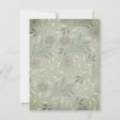 Rustic Sage laat Floral Gold 50e verjaardag Kaart (Achterkant)