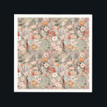 Rustic Sage Taupe Floral Boho botanisch patroon Servet<br><div class="desc">Rustic Sage Taupe Floral Boho Botanical Pattern Napkins</div>