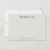 Rustic Sage Taupe Floral Boho Custom Wedding Bedankkaart (Voorkant)