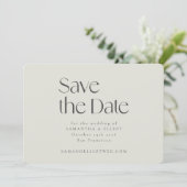 Rustic Sage Taupe Floral Boho Wedding Custom Save The Date (Staand voorkant)