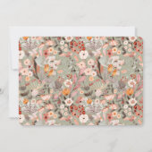 Rustic Sage Taupe Floral Boho Wedding Custom Save The Date (Achterkant)