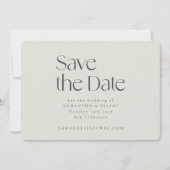 Rustic Sage Taupe Floral Boho Wedding Custom Save The Date (Voorkant)