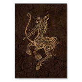Rustic Sagittarius Zodiac-teken op steeneffect Kaart (Voorkant)