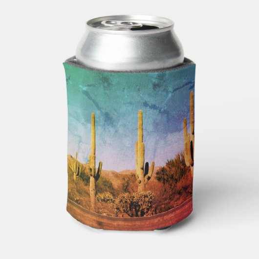 Rustic Saguaro Cactus Arizona Koelbox Blikjeskoeler (Blikje Achterkant)