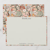 Rustic Salie Botanische Koppel Shower Aangepaste N Bedankkaart (Voorkant / Achterkant)