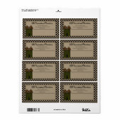 Rustic Saltbox House Custom Business Shipping Etiket (Full Sheet)