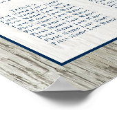 Rustic Sand Dollar Starfish Wedding Seating Chart Poster (Hoek)