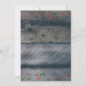 Rustic Santa Claus Holiday Uitnodiging (Achterkant)