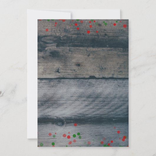 Rustic Santa Claus Holiday Uitnodiging (Achterkant)