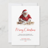 Rustic Santa Claus Minimalist Watercolor Christmas Feestdagenkaart (Voorkant)