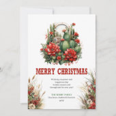 Rustic savanna Christmas greeting card digital Feestdagenkaart (Voorkant)