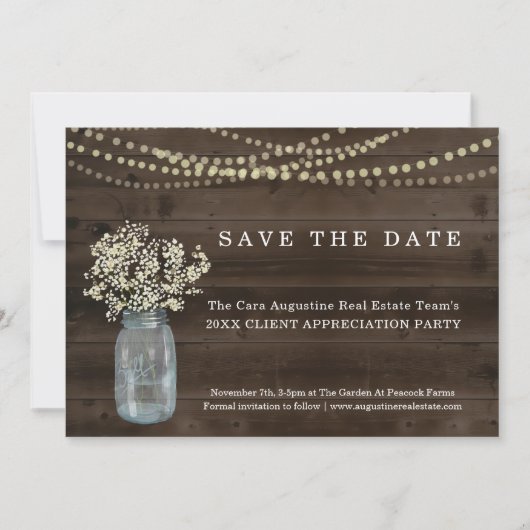 Rustic Save the Date aangekondigd Aankondiging (Voorkant)
