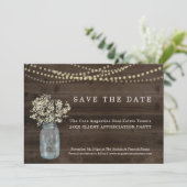 Rustic Save the Date aangekondigd Aankondiging (Staand voorkant)