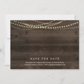 Rustic Save the Date aangekondigd Aankondiging (Achterkant)