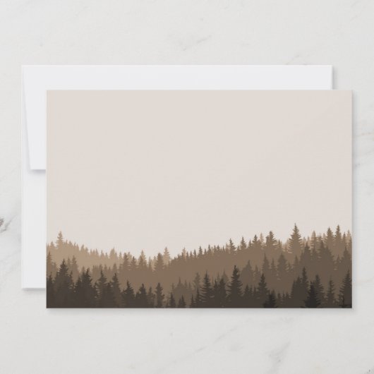 Rustic Save the Date for a Mountain bruiloft (Achterkant)