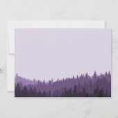 Rustic Save the Date for a Mountain bruiloft paars (Achterkant)