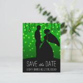 Rustic Save the Date Irish Wedding Clover Aankondigingskaart (Staand voorkant)