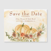 Rustic Save the Date Pumpkin Wedding Magnet (Voorkant)