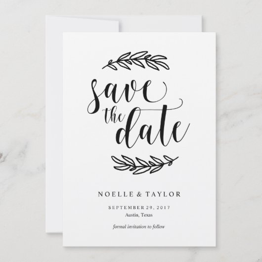 Rustic Save the Date Uitnodiging (Voorkant)