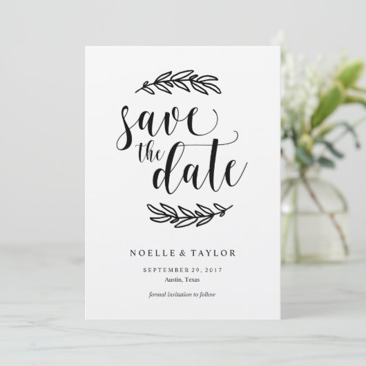 Rustic Save the Date Uitnodiging (Staand voorkant)