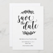Rustic Save the Date Uitnodiging (Voorkant / Achterkant)
