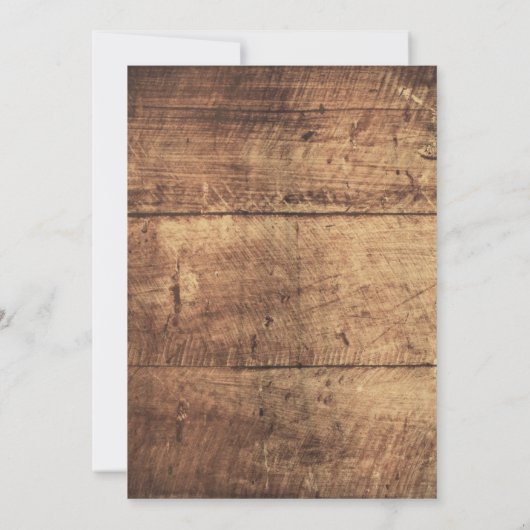 Rustic Save the Dates Wood Antlers Photo Template Kaart (Achterkant)