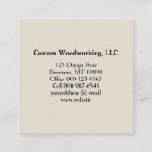 Rustic Saw Blade Woodworking Craftsman QR Code Vierkante Visitekaartje (Achterkant)