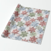 Rustic Scandinavian Snowflake Cadeaupapier (Uitgerold)
