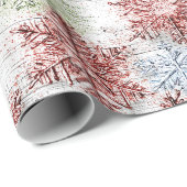 Rustic Scandinavian Snowflake Cadeaupapier (Rol Hoek)