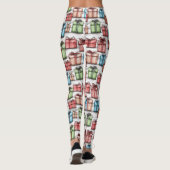 Rustic Scandinavian Wrapped Gifts Holiday Leggings (Achterkant)