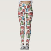 Rustic Scandinavian Wrapped Gifts Holiday Leggings (Voorkant)